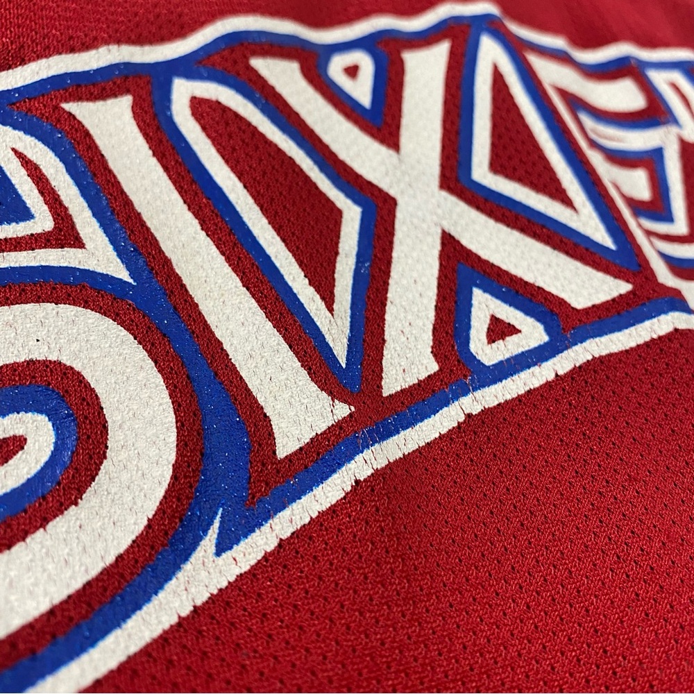 Vintage Champion Philadelphia 76ers Sixers Jersey Men's 40 Red Allen Iverson #3 - Picture 5 of 10